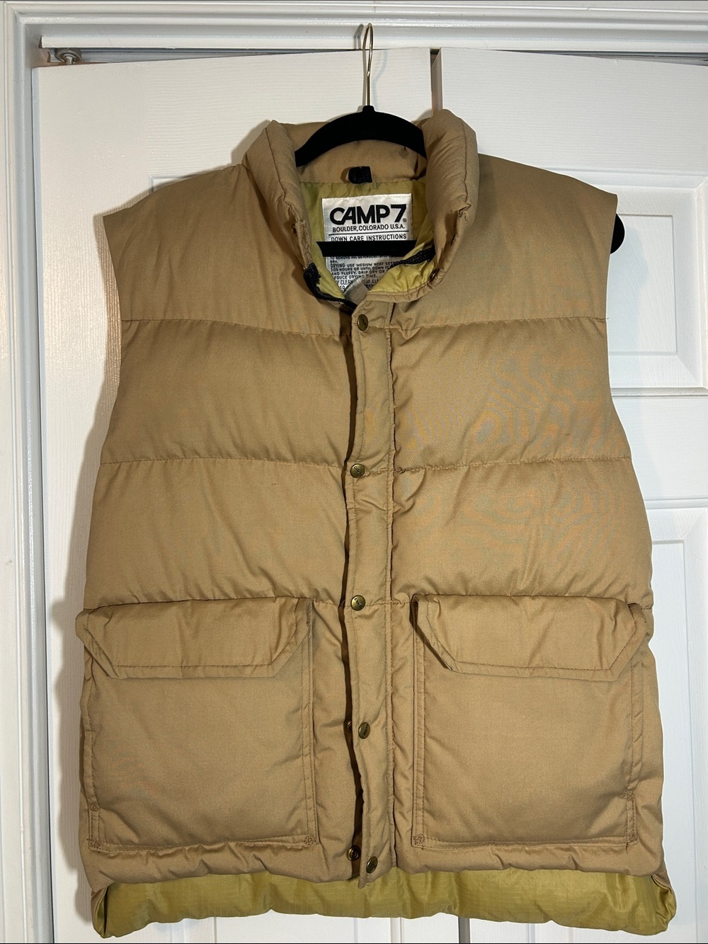 Vintage Camp 7 down vest in good condition